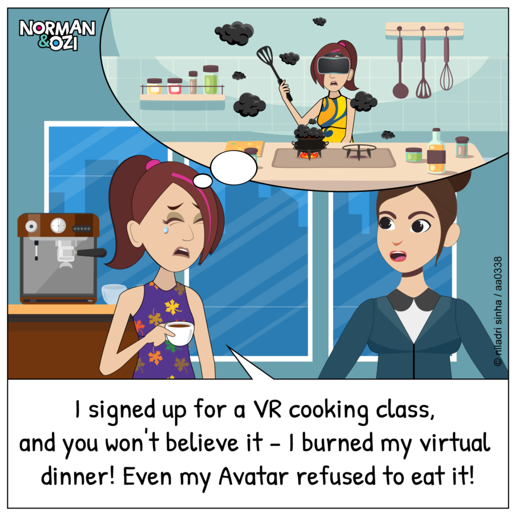 cartoon on virtual reality 