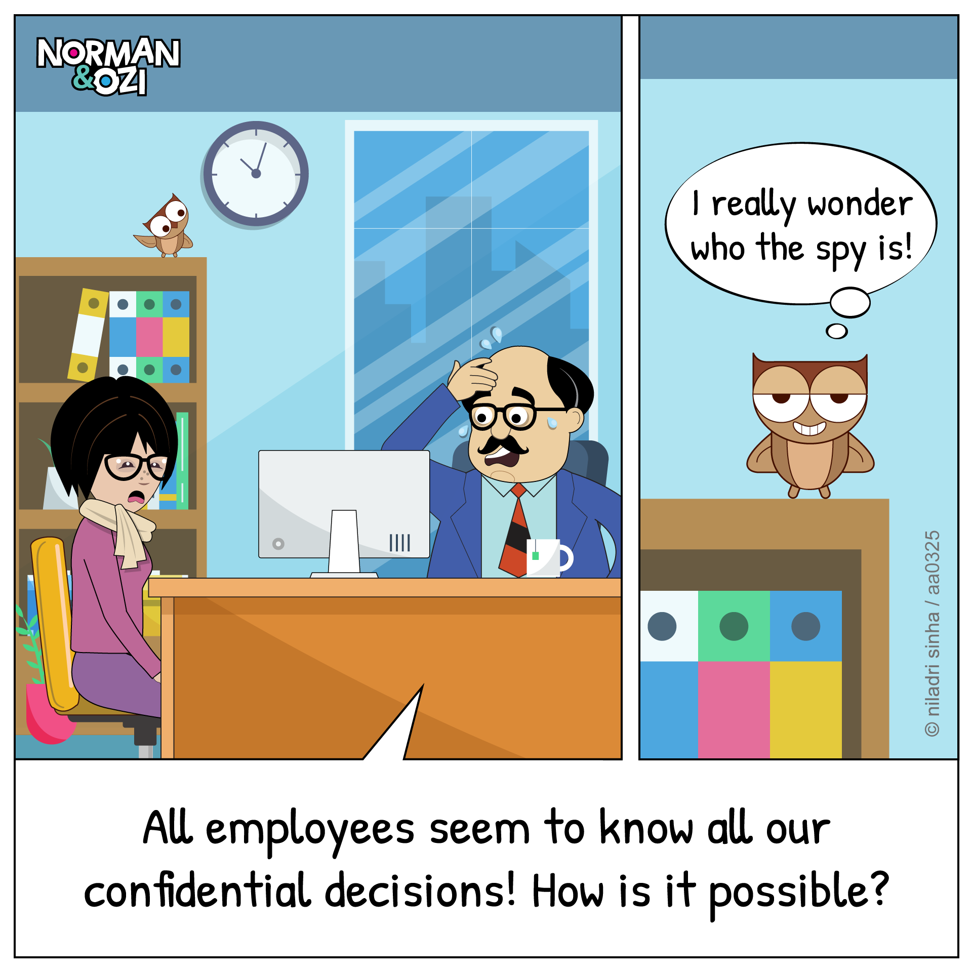 Privacy Program Comic Confidentiality Cartoons in Workplace, Humor on Privacy & Secrets