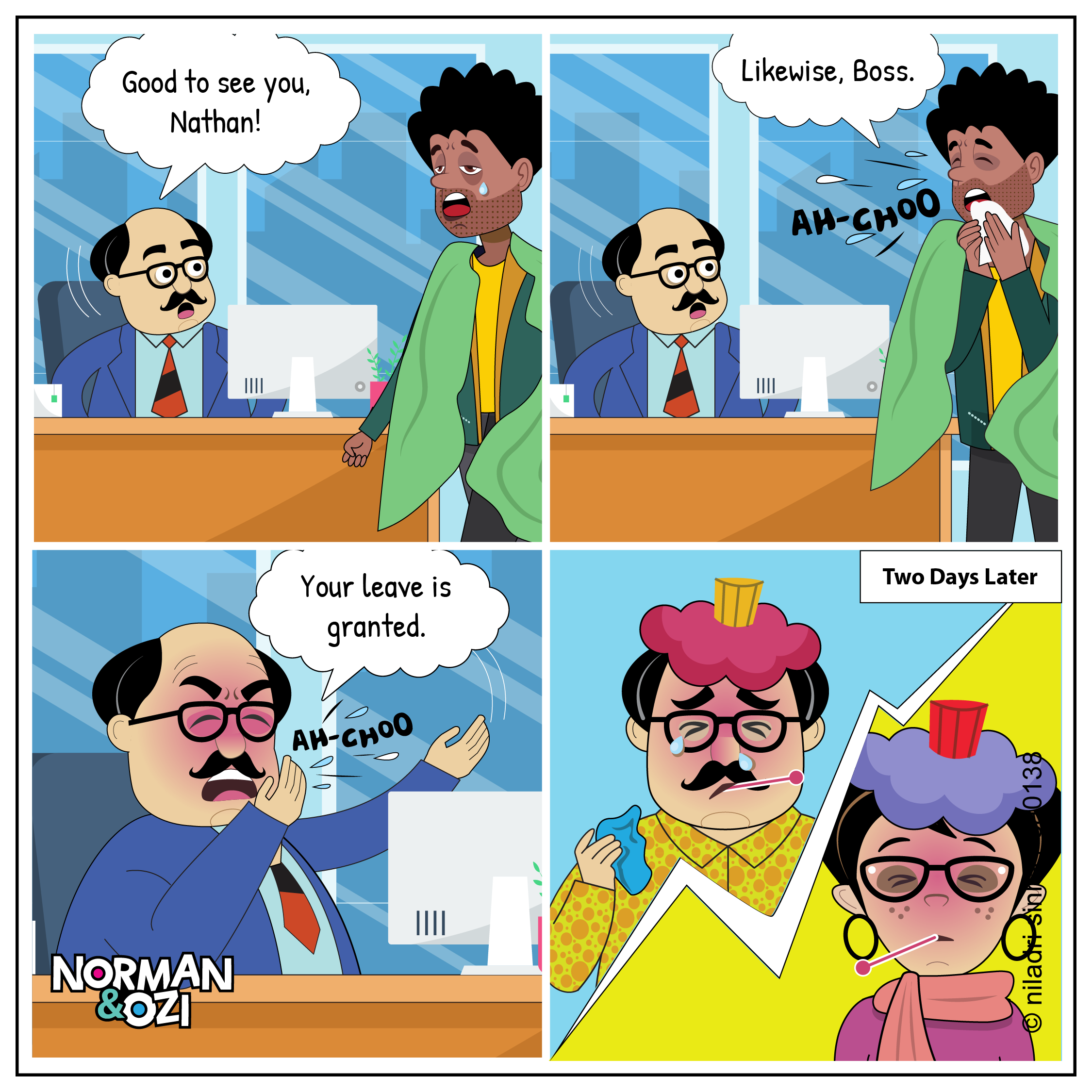 how nathan got a sick leave - funny office stories