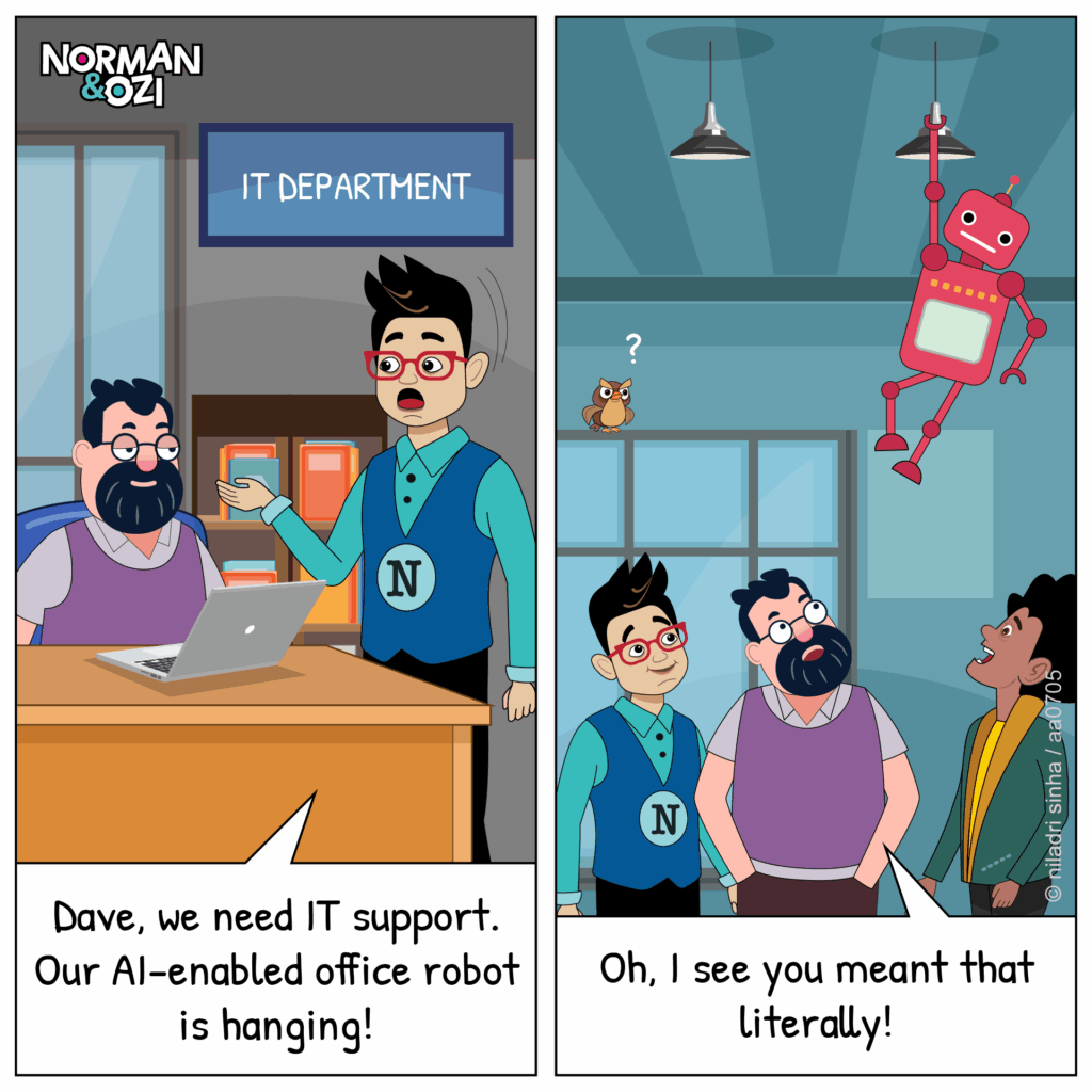 IT humor and cartoon on Artificial intelligence