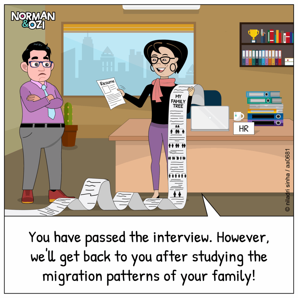 job interview cartoon and HR