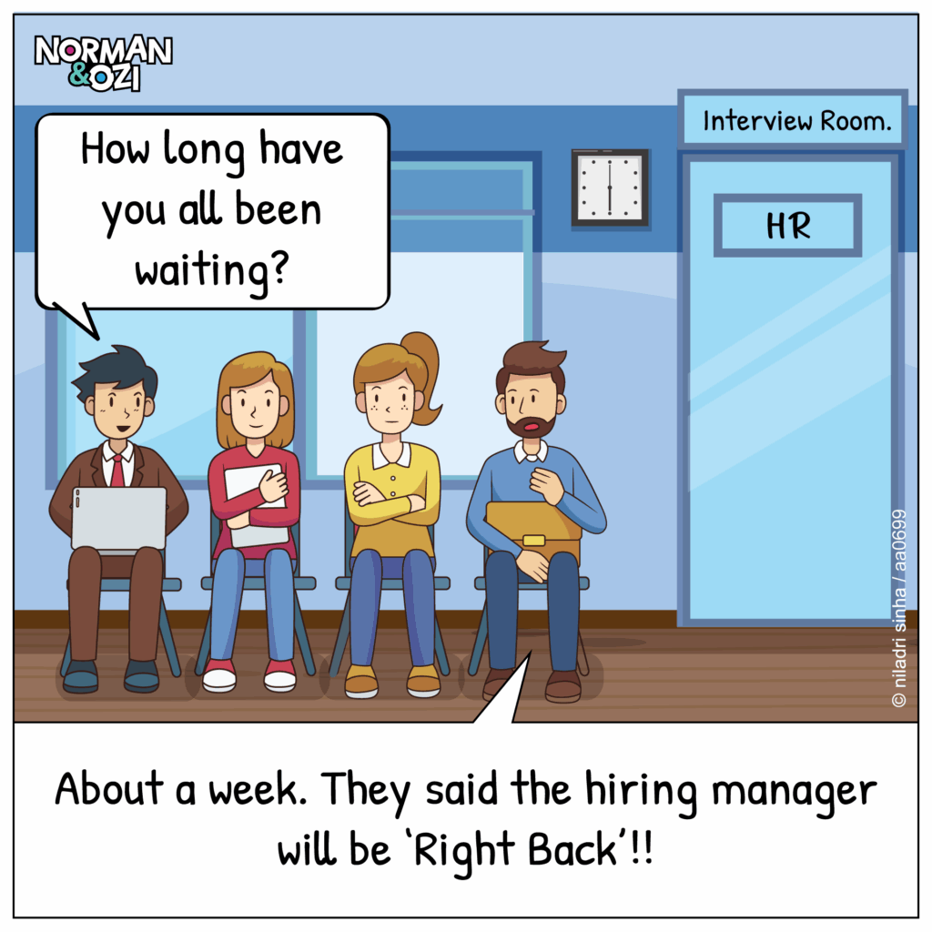 interview cartoons for fun at office