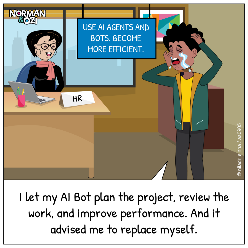 Artificial intelligence cartoons, ai humor