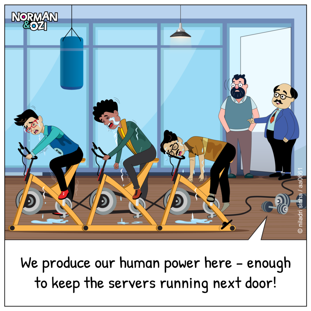 office humor on employee modern workplace and cloud computing cartoons