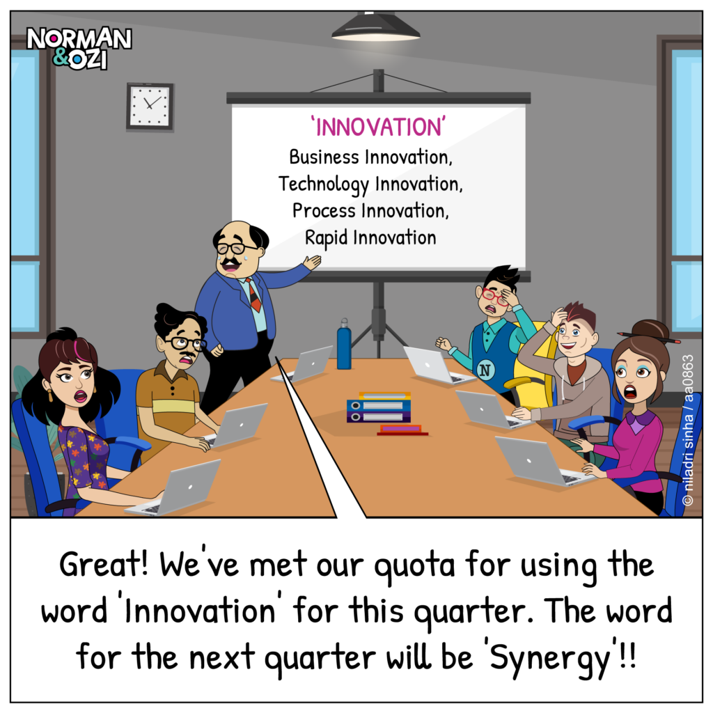 office comics on corporate buzz words